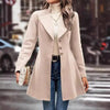 Women’s Winter Overcoat — Lapel Collar, Single-Breasted, Long Pea Coat by FitiqueFit