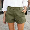 Women's High-Waisted Twill Cotton Bermuda Shorts by FitiqueFit