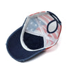Women's Ripped Embroidered Baseball Cap – Breathable Dome Top Polyester Hat by FitiqueFit