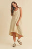 High-Low Hem Scoop Neck Midi Tank Dress For Women Casual Chic with Trendy High-Low Design & Comfortable Tank Style by Stevvex