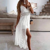 Women's Elegant Lace V-Neck Sleeveless Jumpsuit by FitiqueFit