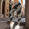 Rosed-print Leggings For Casual Wear In European And American Styles by My Store