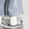 Design Stitching Three-dimensional Decoration Narrow High Waist Wide-leg Straight Pants