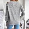 Women's Casual Long Sleeve Hollow Out Sweater by FitiqueFit