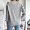 Women's Casual Long Sleeve Hollow Out Sweater by FitiqueFit