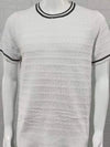 Men's Plus Size Texture Round Neck Contrast Trim T-Shirt