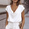 Women's Short-Sleeve Turtleneck Top – Loose Fit Casual Pullover by FitiqueFit