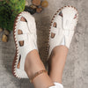PU Leather Cutout Round Toe Sandals