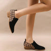 Women's Retro Color-Block Slip-On Heels – Round Toe Mid Heel Dress Shoes by FitiqueFit