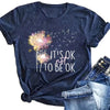 Women's Round Neck Short Sleeve T-Shirt, Summer Casual Tee by FitiqueFit