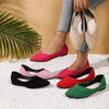 Women's Suede Pointed-Toe Flat Shoes by FitiqueFit