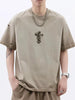 Men's Plus Size Distressed Camo Cross Graphic T-Shirt by Simply Love