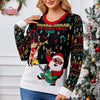 Santa Claus Knitted Sweater – Women’s Holiday Pullover by FitiqueFit