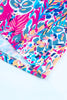 Multicolor Abstract Print Boho Flounce Hem Sleeveless Shirt