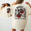 Leave No Words Unspoken. Save Regrets For The Broken. With Pocket Design - Black - Tee