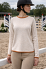 Neon Spur Snaffle Bit Crew-Neck Sweater -Tan by Neon Spur