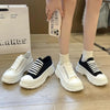 Lace-Up Round Toe Platform Sneakers – Canvas Chunky Sole by FitiqueFit