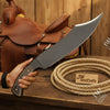 Hand-Forged High Carbon Steel Bowie Knife – 13-Inch Trailing Point by JW SteelCrafts