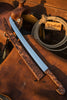 Handmade Shashka Sword 24” – Caucasian Saber Style Curved Blade with Engraved Scabbard by JW SteelCrafts