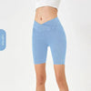 High-Waist Stretchy Denim Shorts with Pockets – Slimming Casual Fitness Shorts by FitiqueFit