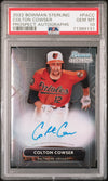 Graded 2022 Topps Bowman Sterling Colton Cowser #PACC Prospect Autographs Rookie RC Baseball Card PSA 10 Gem Mint