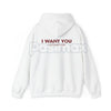 "I Want You I Just Can't Flirt" Funny Quote – Sarcastic Humor Hoodie, Sweatshirt & T-Shirt