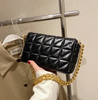 New Adorable Women's Handbag Green Small Flap Shoulder Bag In Thick Metal Chain Women's Clutch Bags Luxury Ladies Shoulder Purse by Stevvex
