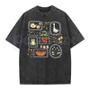 Women's Vintage Acid Wash T-Shirt – Retro Oversized Mineral Faded Tee, Premium Lightweight Cotton Distressed Streetwear Top
