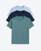 Buki Cinqo Tech Tee 3-Pack - French Blue/Blue Night/Blue Grey by Buki