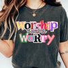 Retro Positivity Collage T-Shirt – Comfort Colors® Christian Faith Y2K Aesthetic by Dog Mom Hat