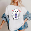 Spooky Ghost Halloween T-Shirt – Funny Skeleton Graphic Tee by Dog Mom Hat