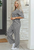 Rose Checkered Print Half Sleeve Tee 2pcs Lounge Pant Set by Wild and Free Boutique