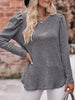 Ribbed Knit Puff Sleeve T-Shirt by Simply Love