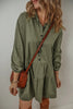 Solid Color Fashion Long Sleeve Stitching Dress Women