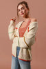 SO ME Loose Fit Multi Stripe Open Front Cardigan by FitiqueFit