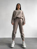 Women's Crewneck Sweatshirt & Jogger Pants Two-Piece Set – Loose Fit by FitiqueFit