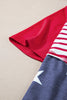 Stars and Stripes Print Drawstring Hoodie