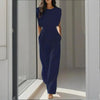 Women’s wide-leg short sleeve jumpsuit by FitiqueFit