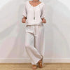 Women’s Multi Color Two Piece Set V Neck Top & Pants by FitiqueFit
