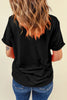 Black Rhinestone Rugby Heart Shape Graphic Crewneck T Shirt by Wild and Free Boutique