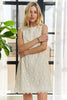 Applique Round Neck Sleeveless Shift Dress For Summer – Classy, Sophisticated, Fashionable, Flattering, Stylish, Timeless Elegance by Stevvex