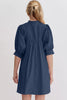 Pink Puff Sleeve Mini Dress Casual and Feminine Dress for Women Simple Classic Summer Dress by Stevvex