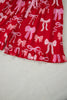 Red Sweet Bow Print Ruffled Short Sleeve Shirt Shorts 2pcs Pajama Set by Wild and Free Boutique