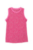 Leopard Print Round Neck Tank Top
