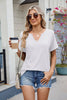 Florira Notched Short Sleeve T-Shirt by Simply Love