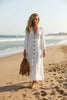 Long-Sleeve Shirt Chic White Dress by FitiqueFit