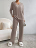 Ribbed Knit V-Neck Top and Pants Set by Wild and Free Boutique