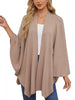 Solid Color Tie-Front Knit Cape Top by Wild and Free Boutique