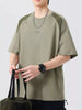Men's Plus Size Contrast Raglan Sleeve Casual T-Shirt by Simply Love