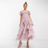 Holiday Ruffles Lotus Leaf Pleated Dress